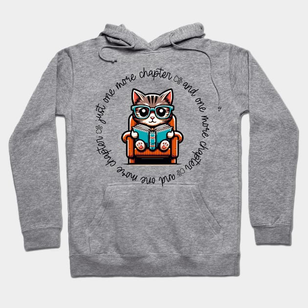 Reading Cat Hoodie by TeaTimeTs